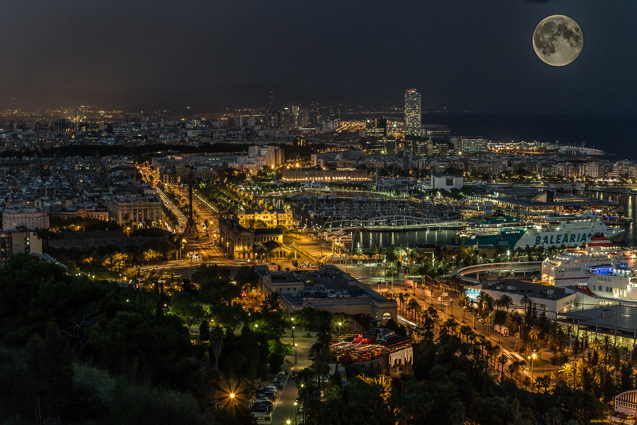 Ночная Барселона, Испания